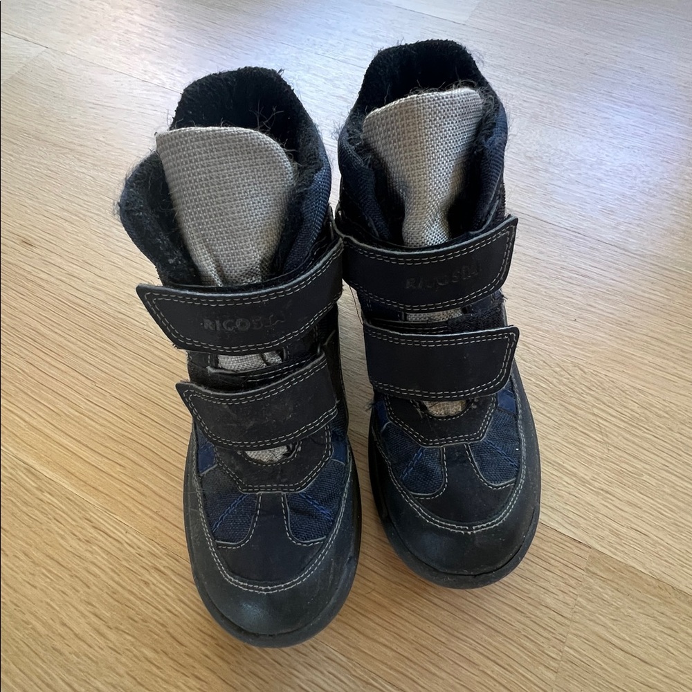 ❄️ Ricosta Gabris Boys Waterproof Winter Boots Navy Blue Size 33/ 1.5-2 US